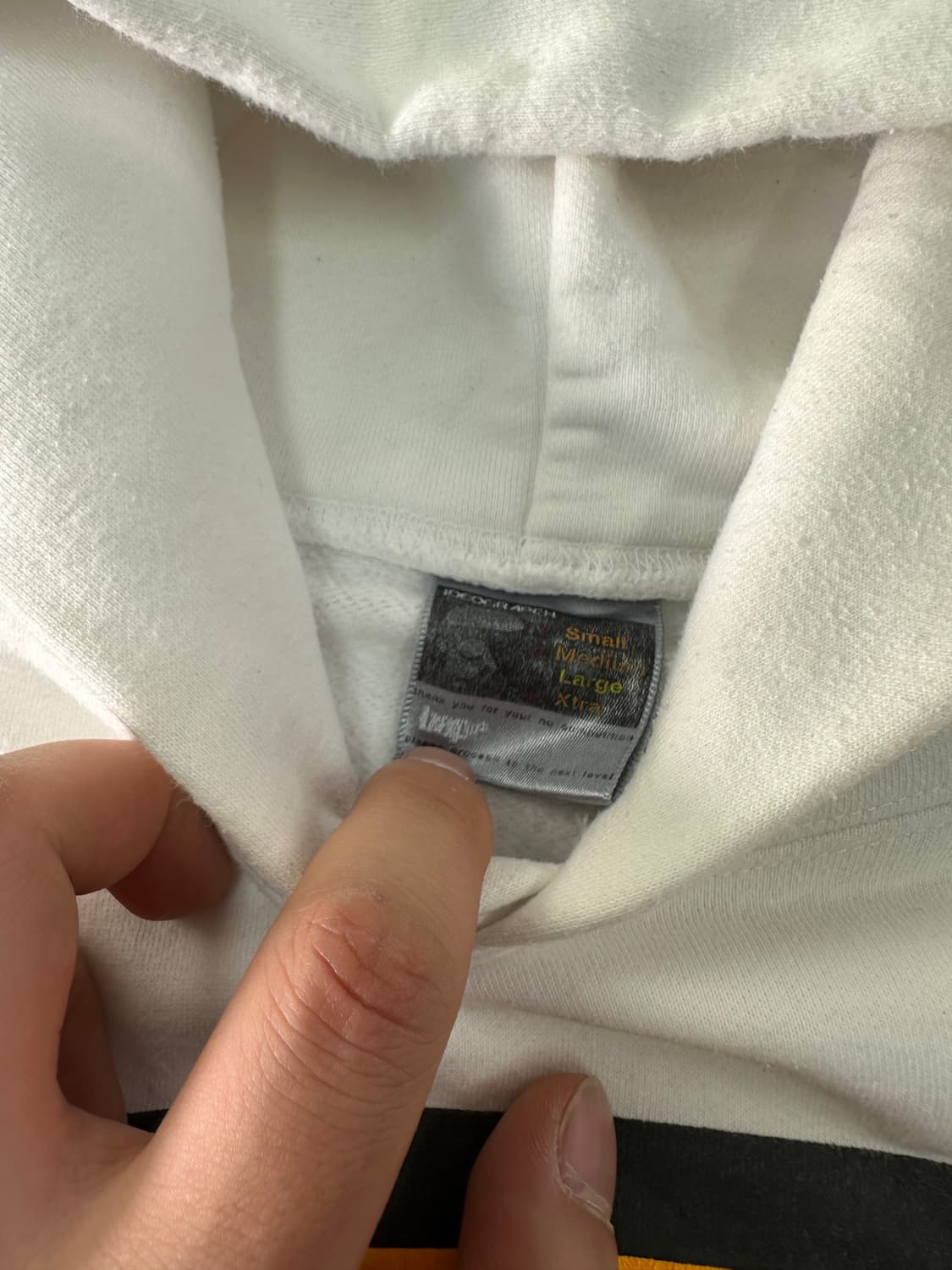 100 베이프 올드스쿨 베이비 마일로 화이트 후드티 상품이미지3