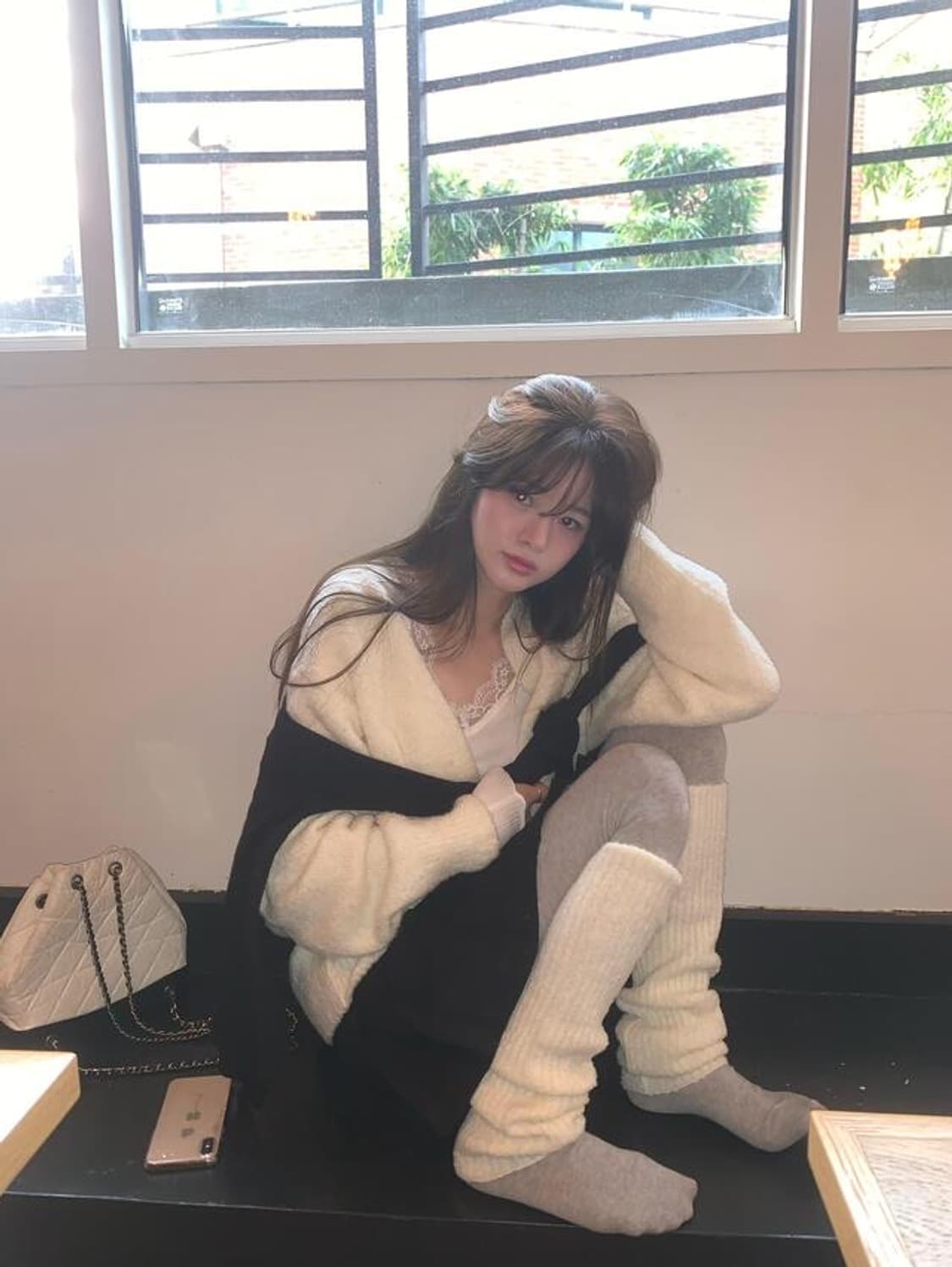 모도 가디건 레그워머 세트 모도샵 버니 부클 상품이미지1