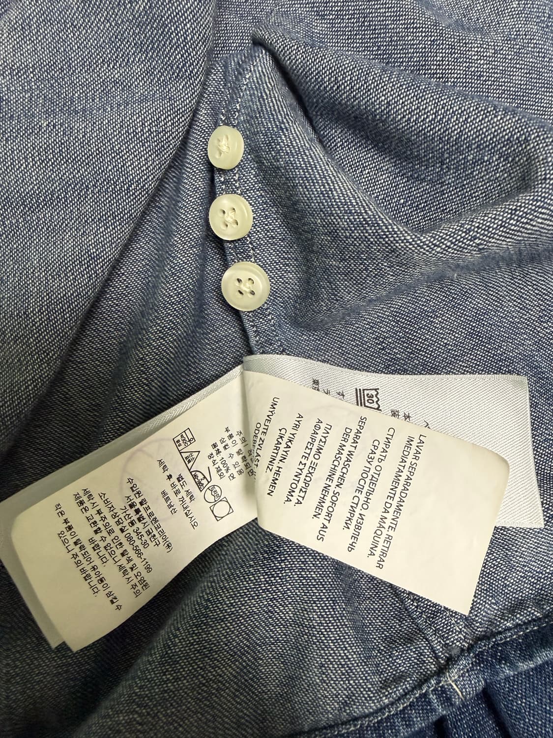 폴로 데님셔츠 L 클래식핏 상품이미지3