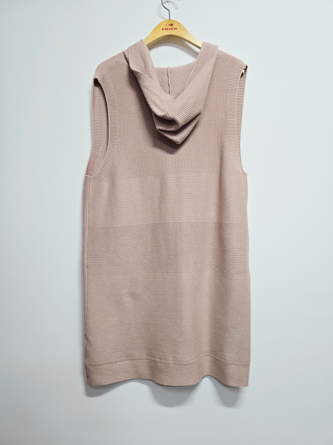 크레송  후드 니트 롱 조끼 베스트66 상품이미지5