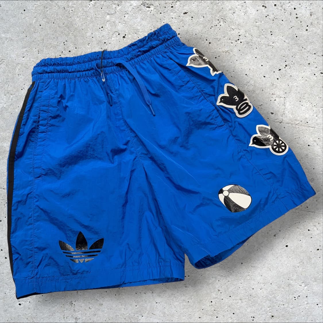 [M] 아디다스 x 275C 블루 나일론 팬츠 반바지 D415 상품이미지1