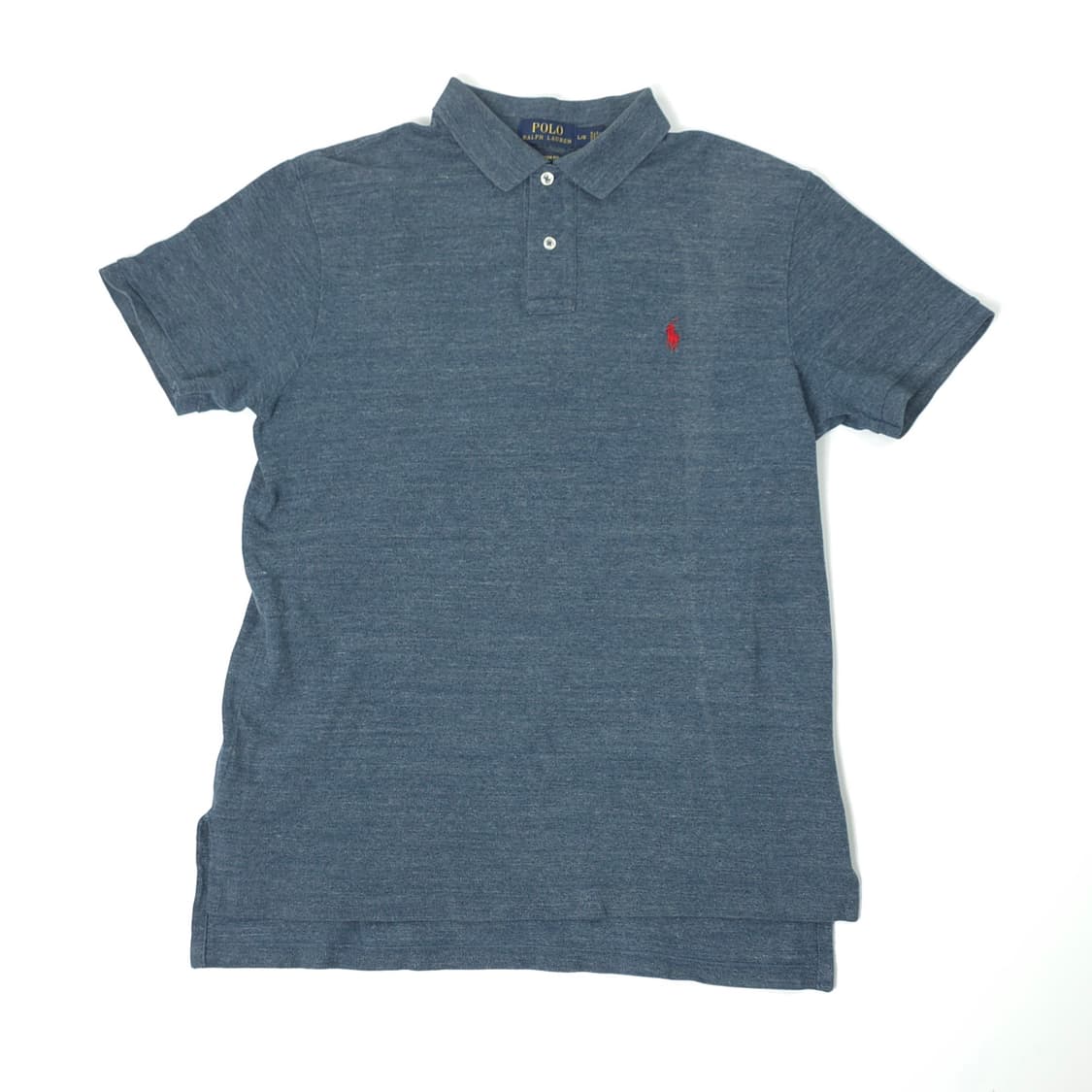폴로 랄프로렌 커스텀핏 코튼 반팔카라티 네이비 (L) 상품이미지1