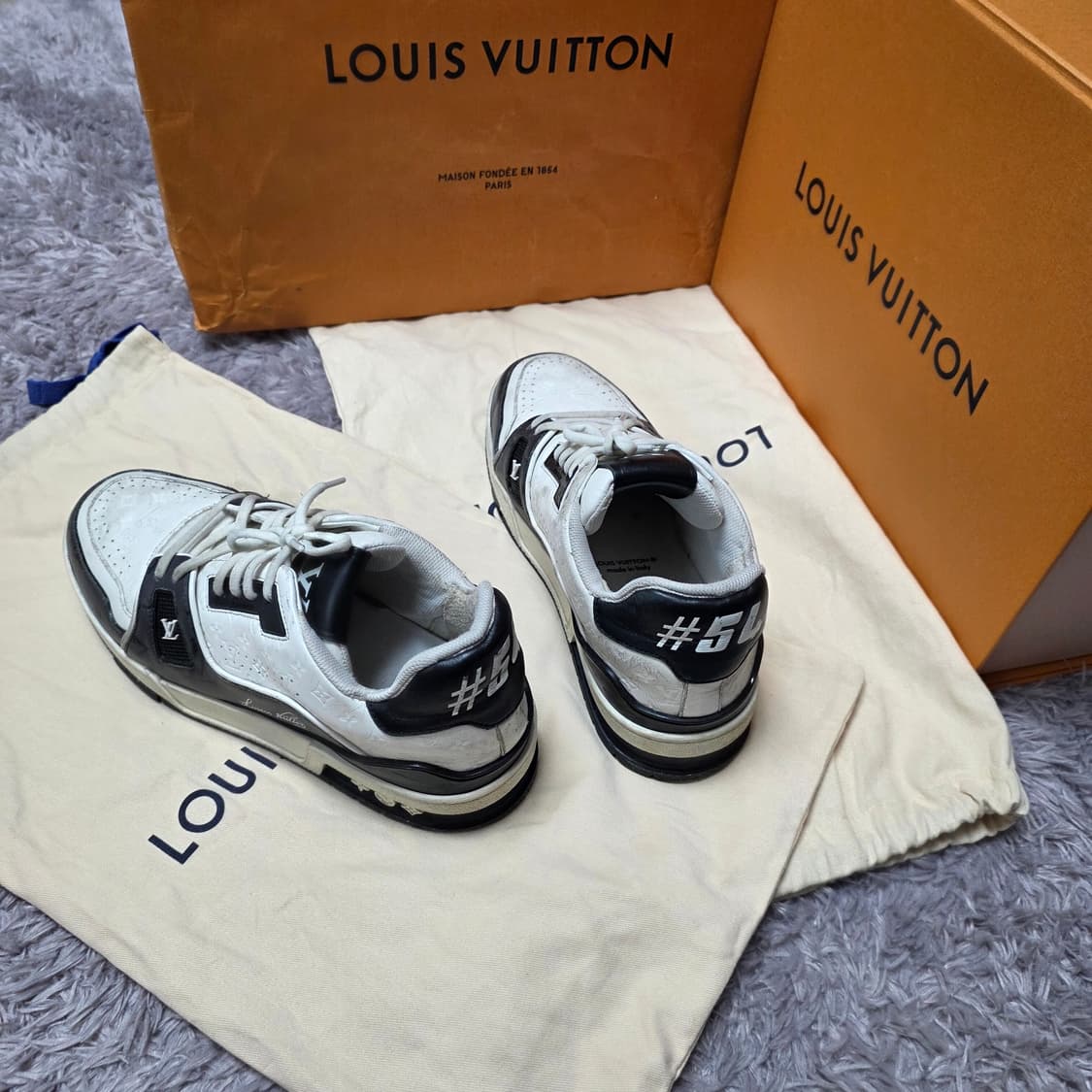 {클로젯}[6.5]루이비통 LV 트레이너 #54 스니커즈 블랙 상품이미지2