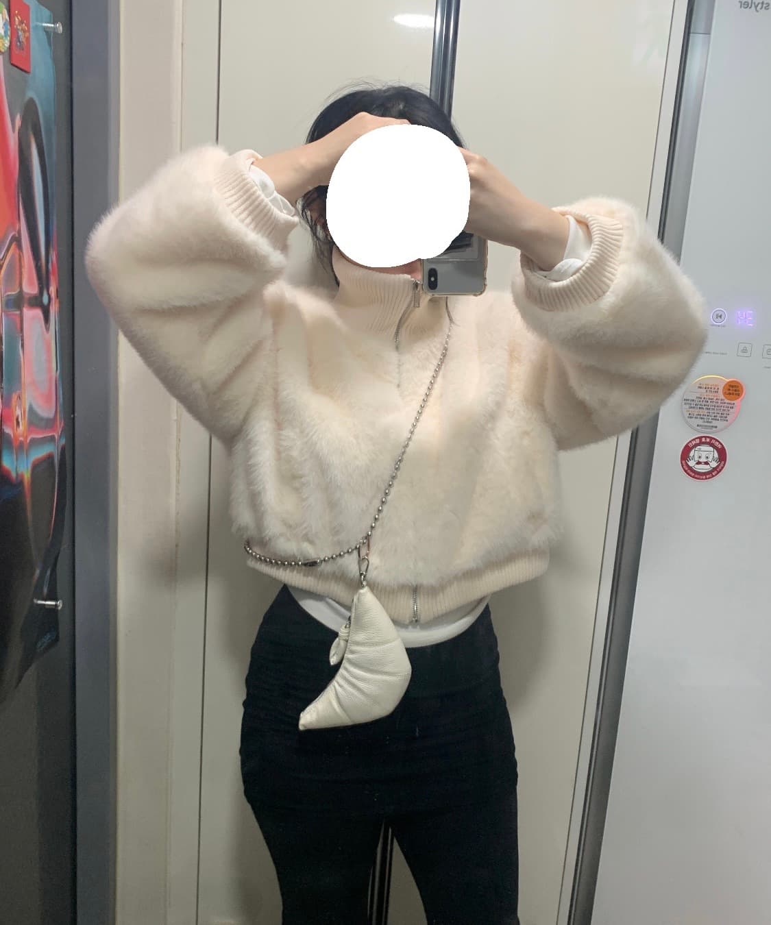 새상품) 데이지투엘 아이보리 퍼 자켓 상품이미지3