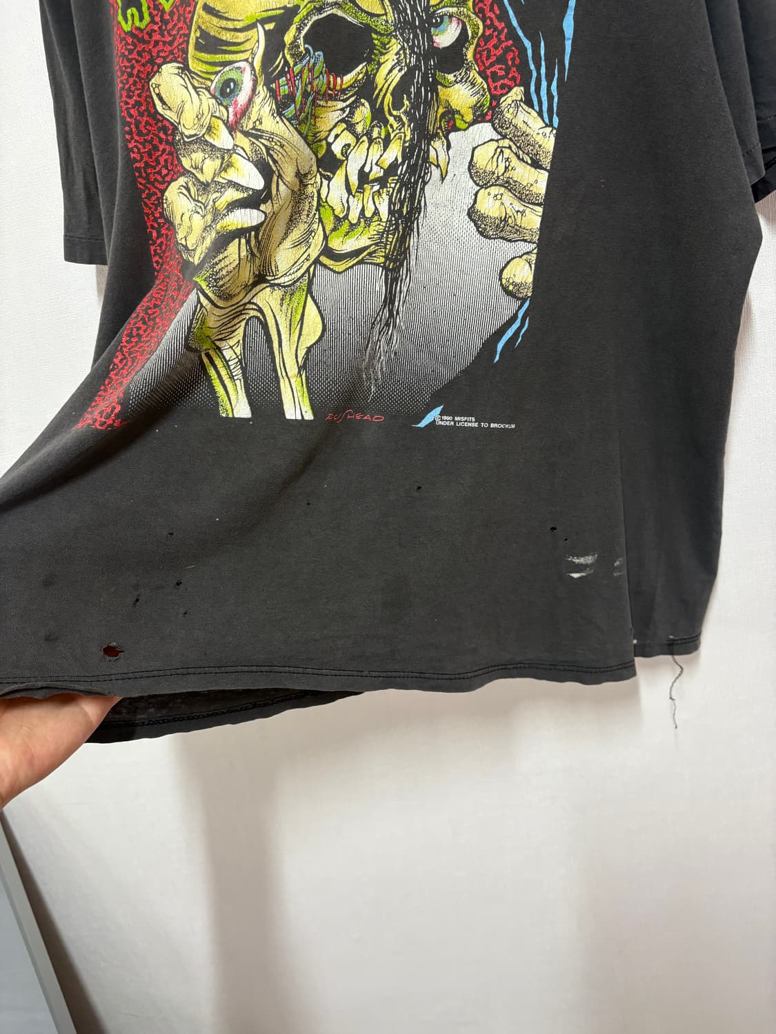 [XL] 1990 Misfits Ed Gein 패치 밴드 티셔츠 상품이미지4
