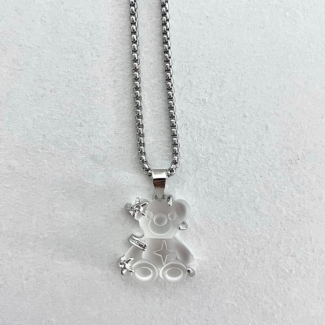 큐빅 베어 목걸이 상품이미지1