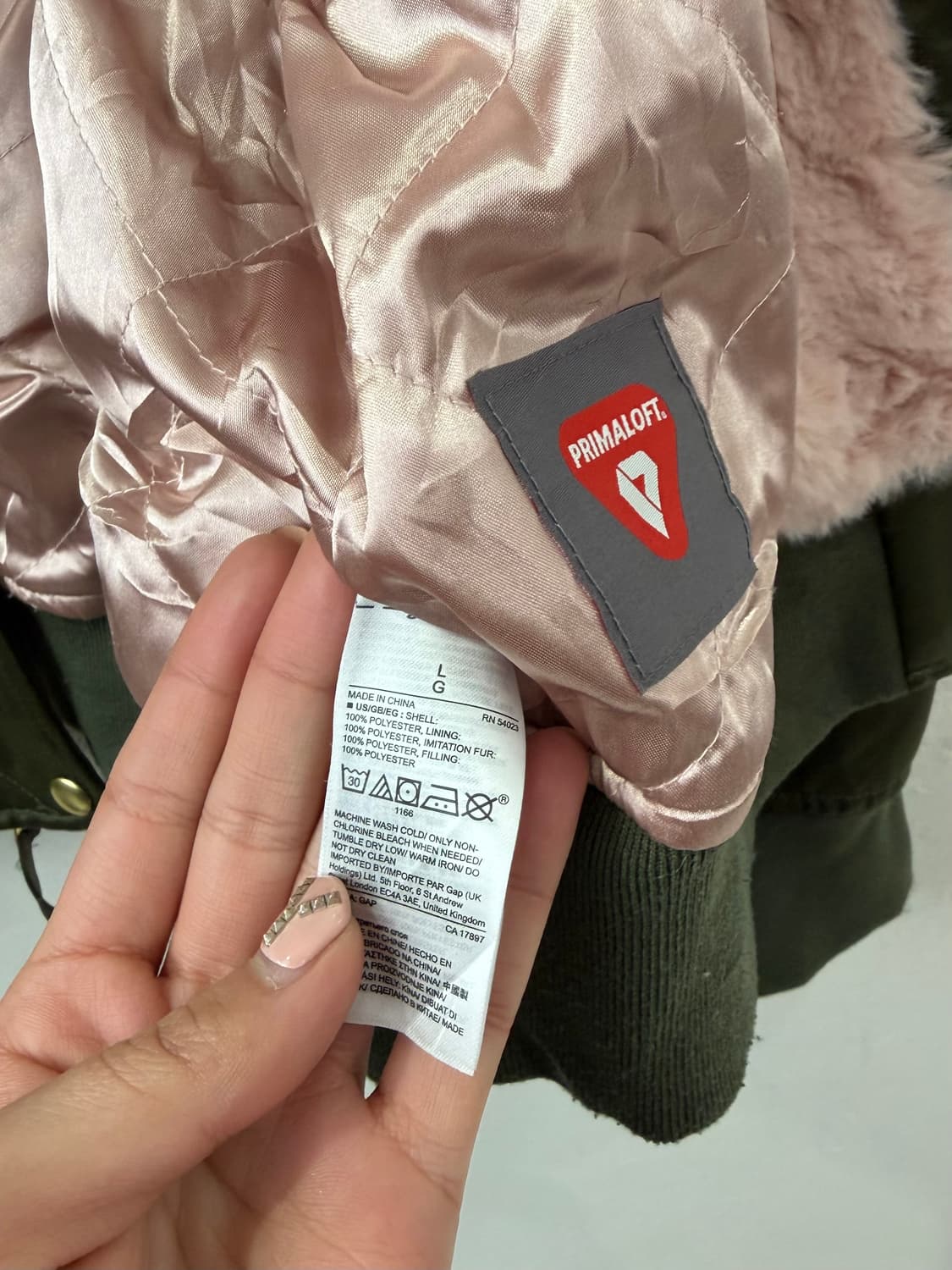 갭 프리마로프트 새틴 봄버 상품이미지5