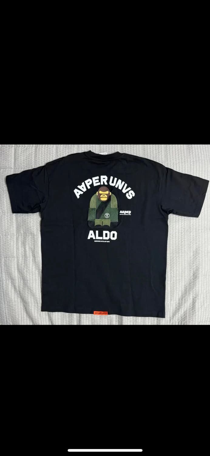 [에이프 / AAPE] AAPER UNVS ALDO 티셔츠 블랙 베이프 상품이미지2