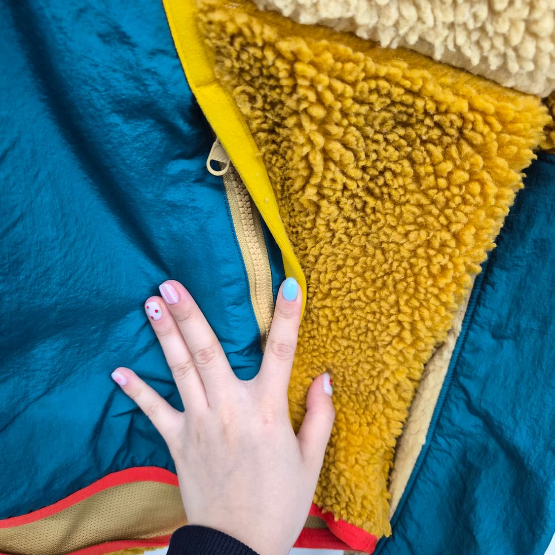 나이키 플리스 아노락 후드티 배색 남성 M 상품이미지6