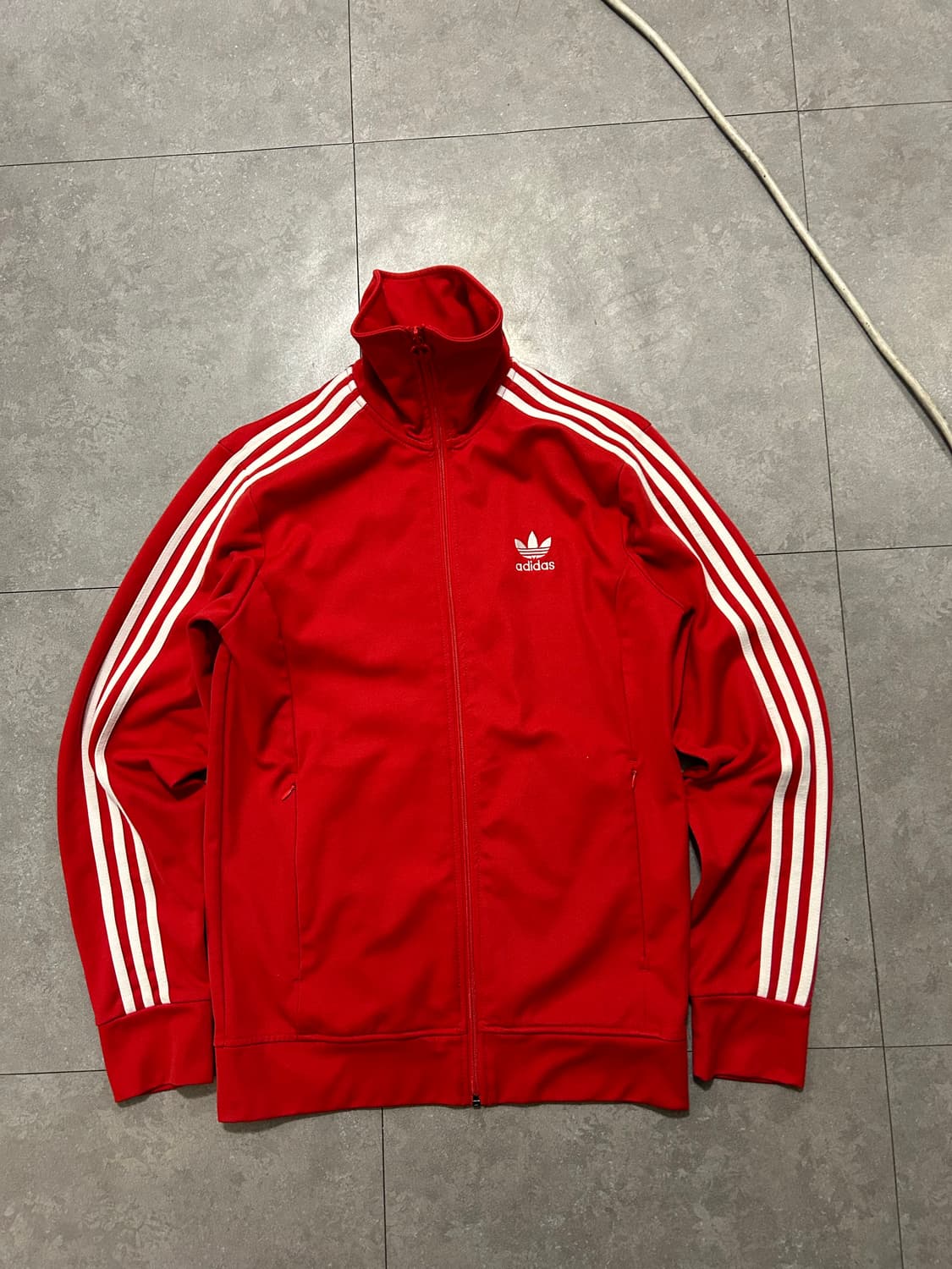 아디다스 레드컬러 빈티지  유로파 트랙탑  져지 풀집업 상품이미지1