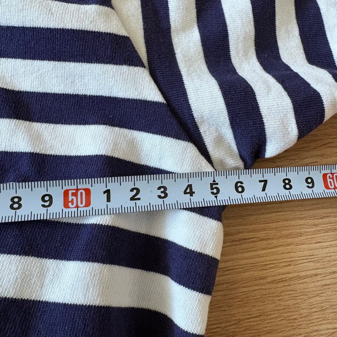 8세컨즈 네이비 스트라이프 반팔 티셔츠 L(100) 상품이미지8