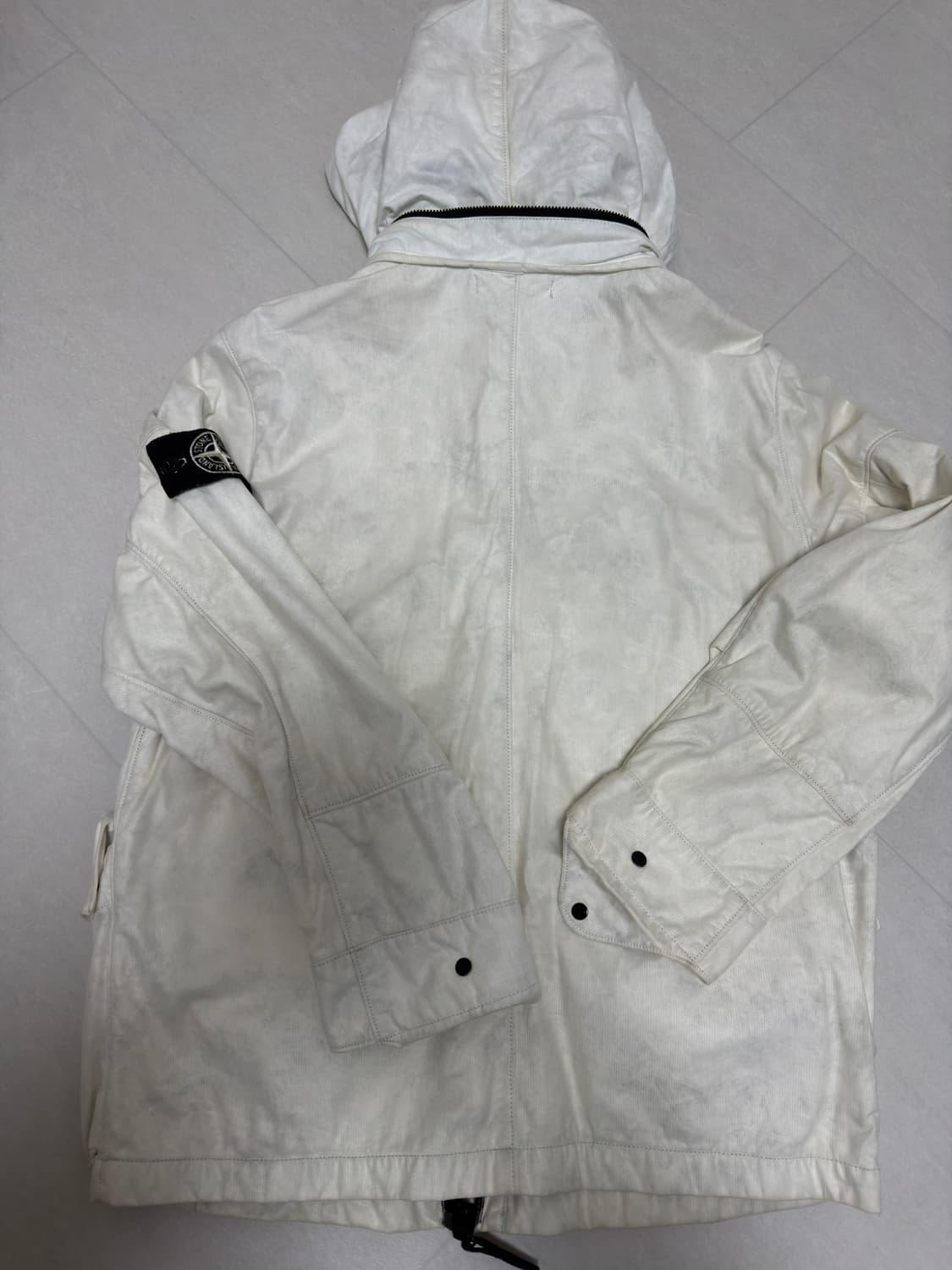 [초레어,L] 00‘s 스톤아일랜드 아카이브 Tyvek 화이트 자켓 상품이미지6