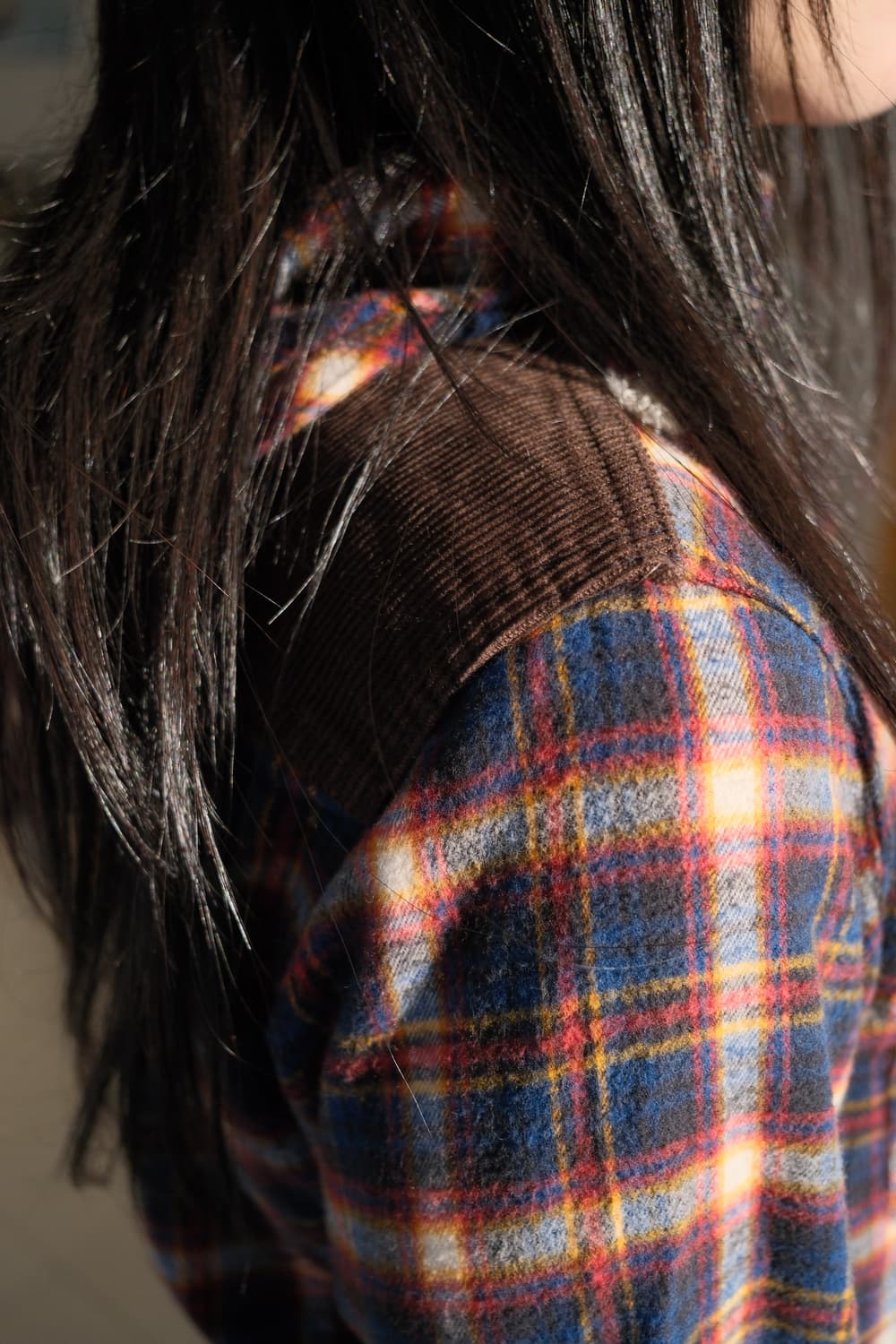 Flannel check long hood shirt 상품이미지2