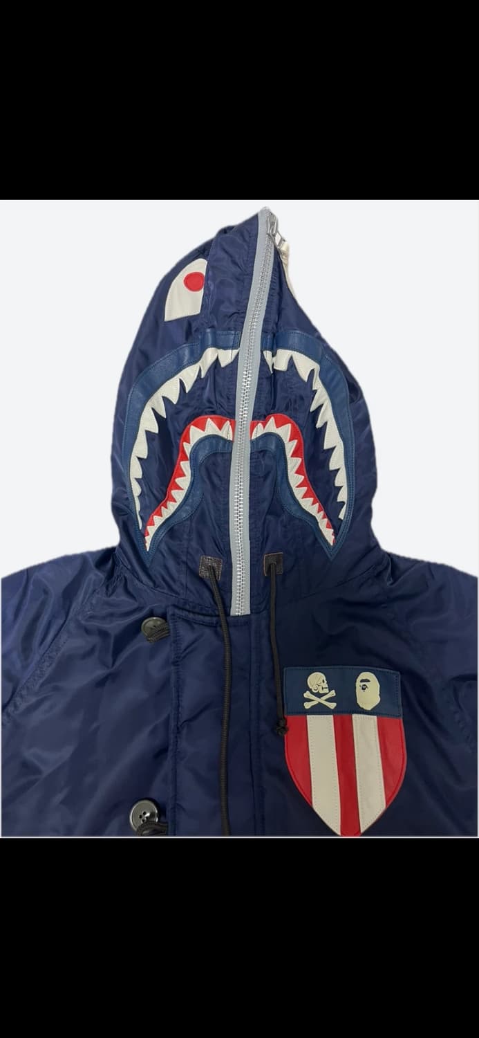 베이프BAPE X 네이버후드 NBHD 샤크 후드 자켓 L 상품이미지5