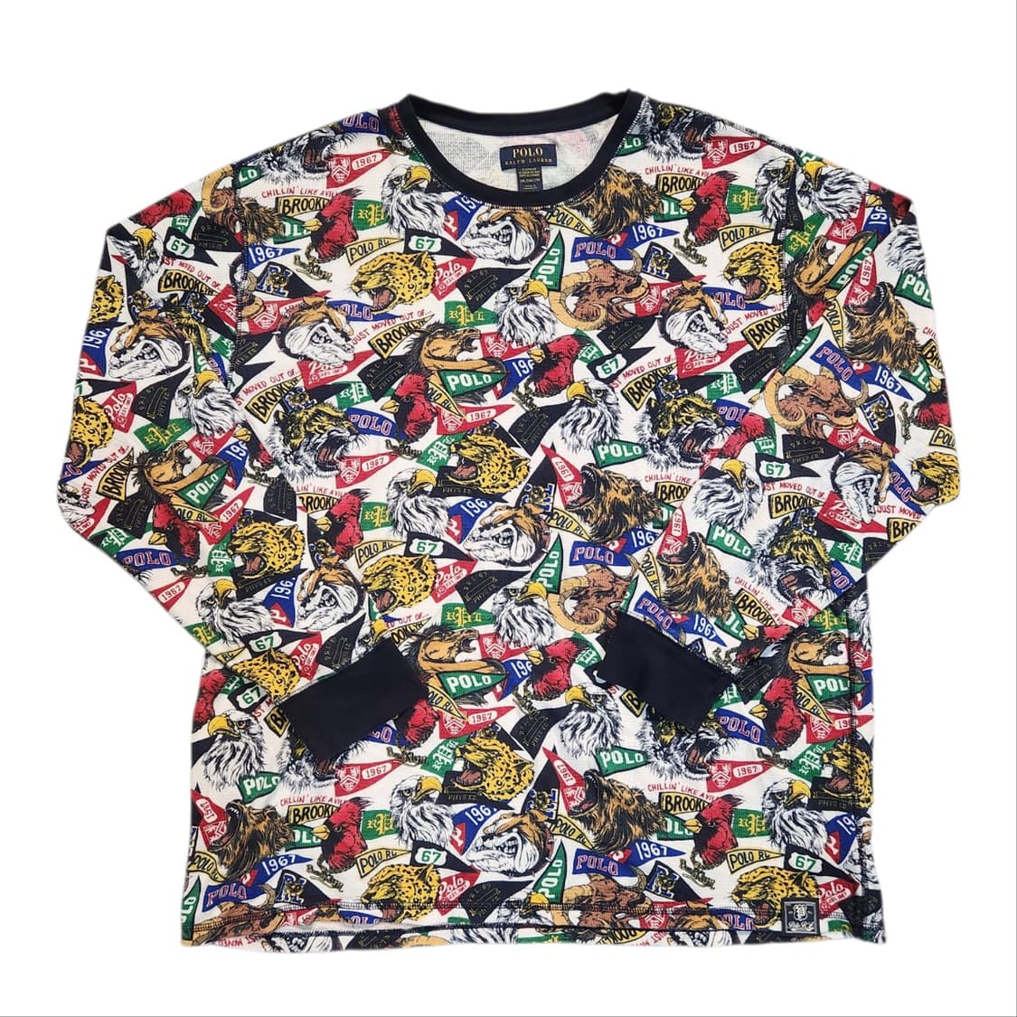 폴로 랄프로렌 애니멀 프린트 긴팔 티셔츠 (2XL) 상품이미지1