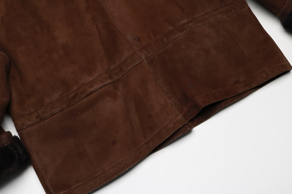 [여성 XL] 빈티지 프랑스 양가죽 시어링 무스탕 자켓 상품이미지8