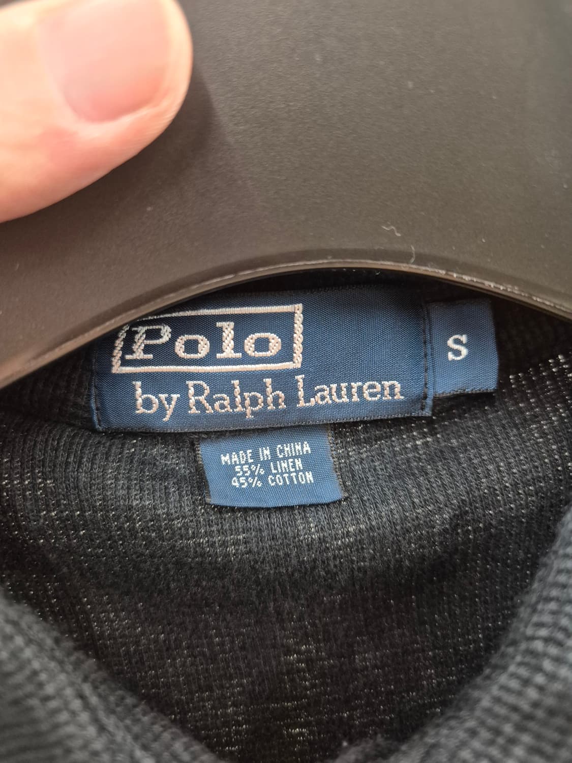 폴로 랄프로렌 와플 카라티 블랙 S 상품이미지4