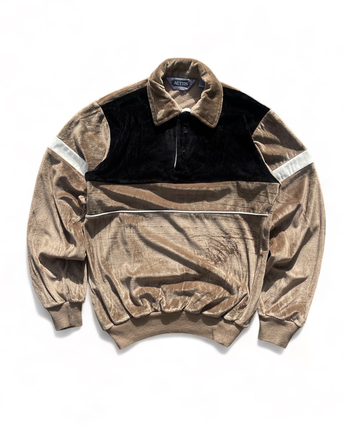 80’s yoke pannel velour shirts 상품이미지1