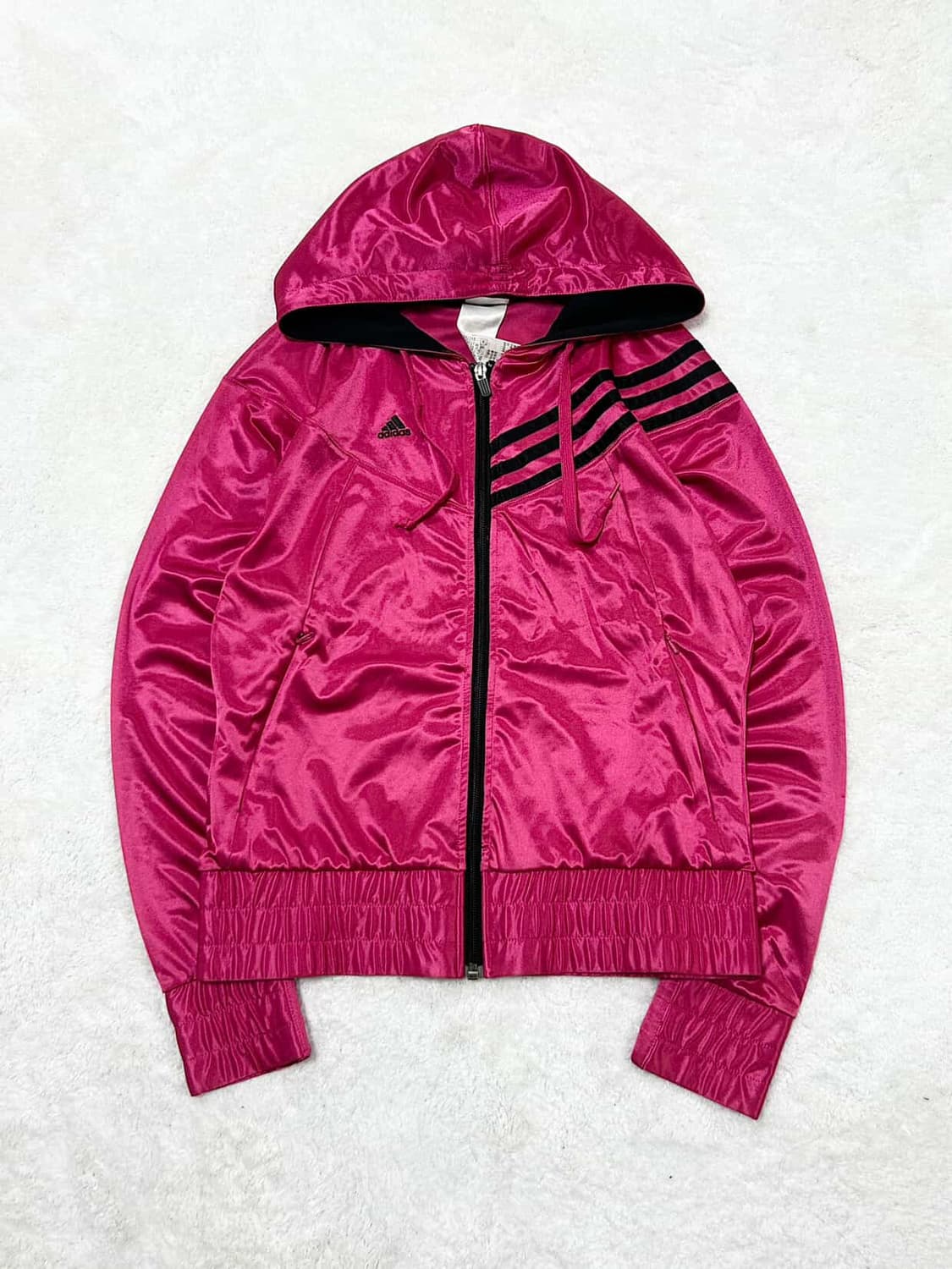 아디다스 자수로고 마젠타핑크 후드집업 상품이미지5
