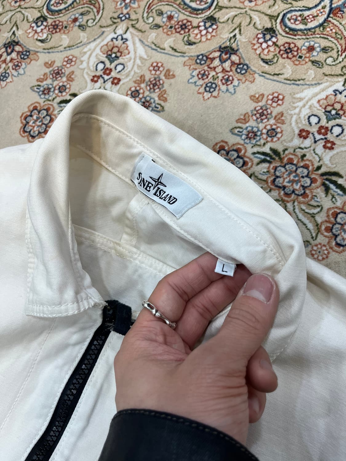 스톤아일랜드 브러쉬드 코튼 오버 셔츠 자켓 상품이미지5