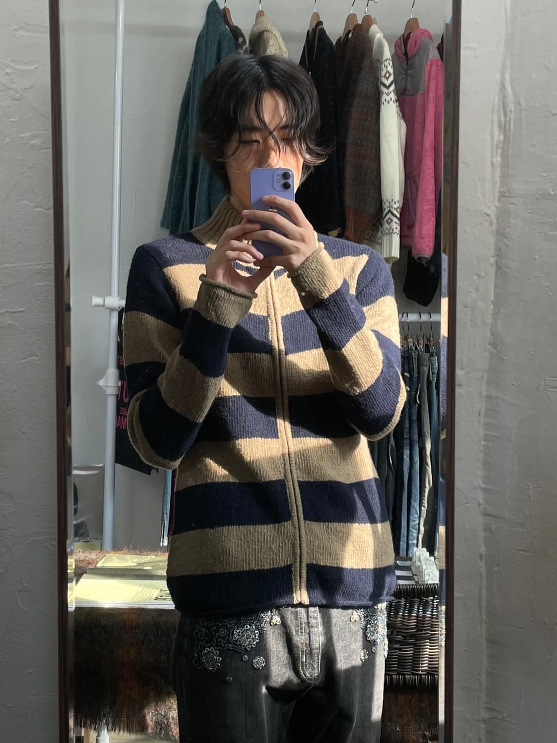 빈티지 니트 집업자켓 상품이미지3