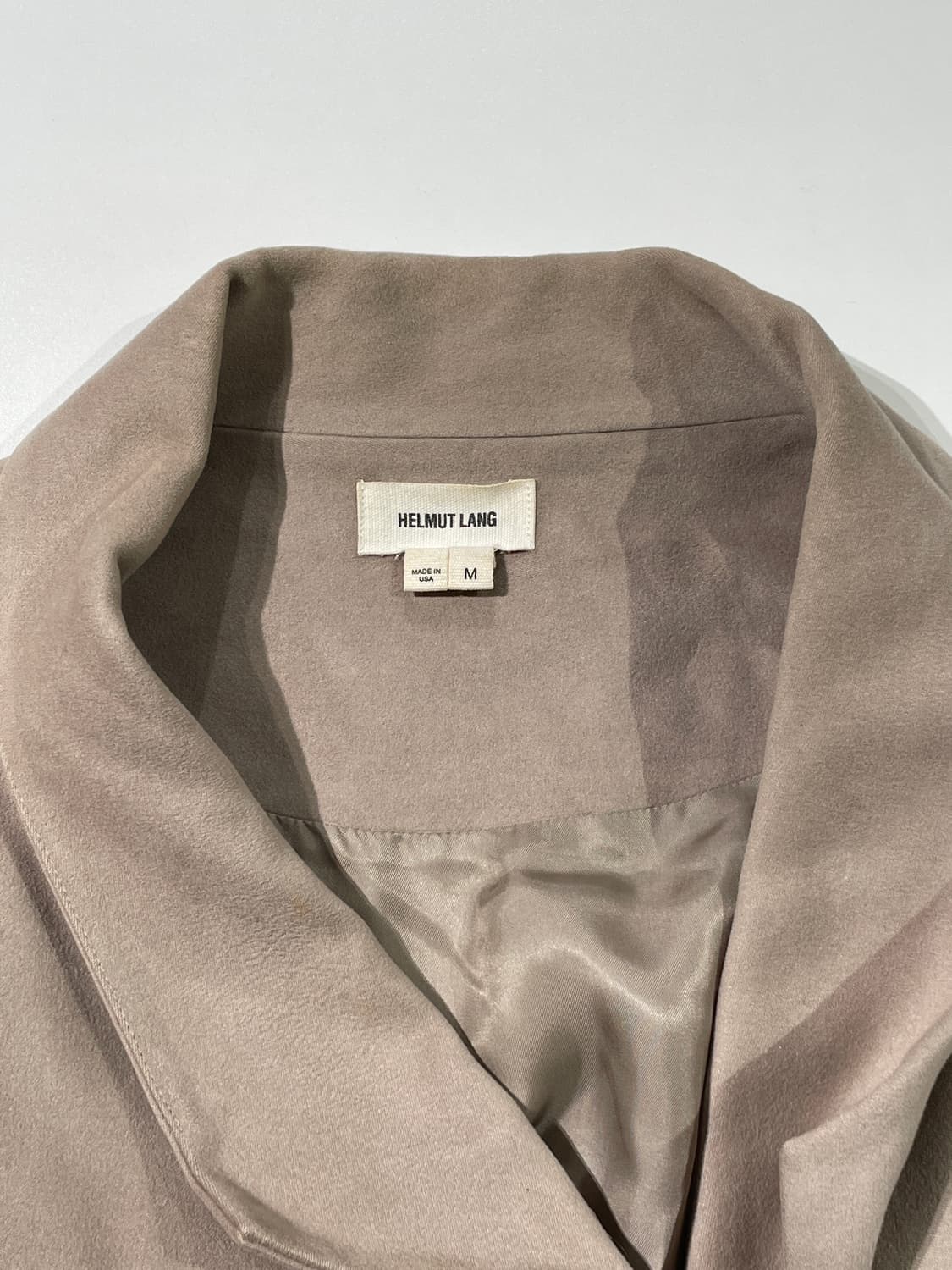 헬무트랭 베이지 레더 바이커 자켓 상품이미지7