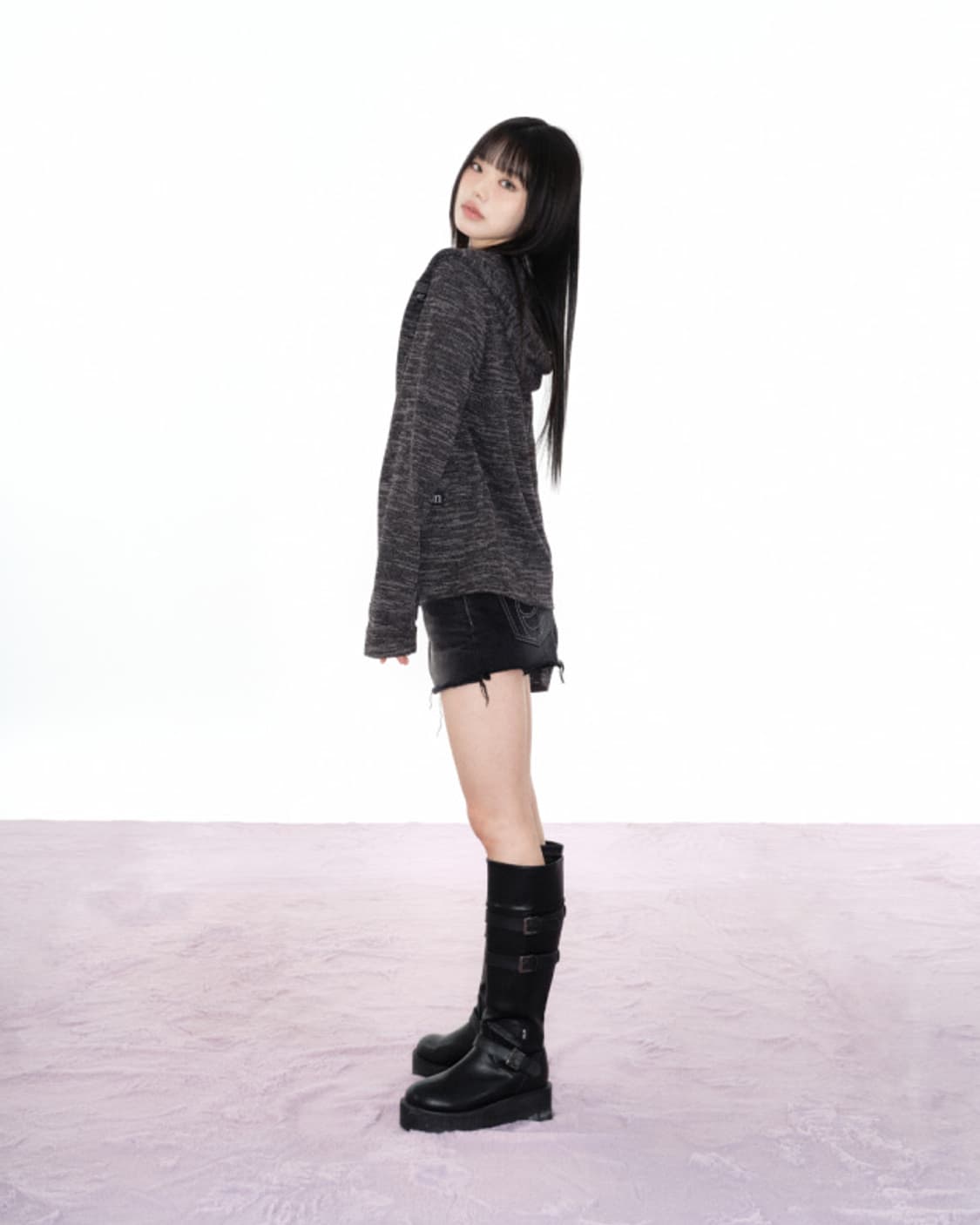 애즈온 마야 롱 버클 부츠 블랙 230 상품이미지2