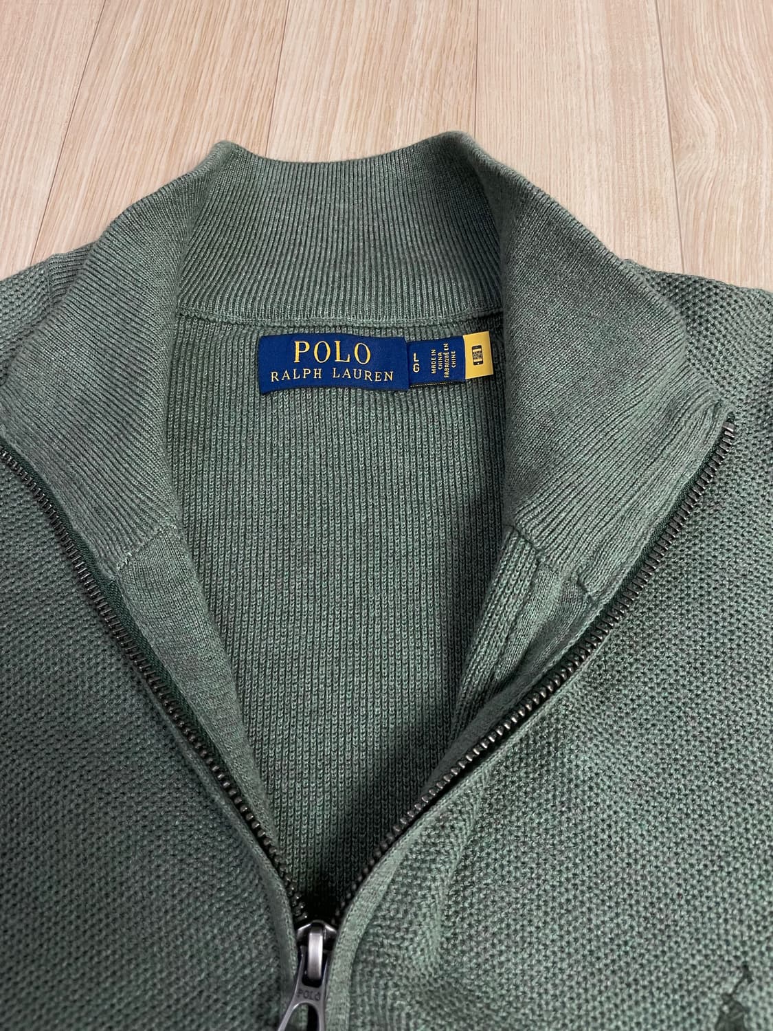 폴로 랄프로렌 피마코튼 반집업 니트 L 상품이미지2