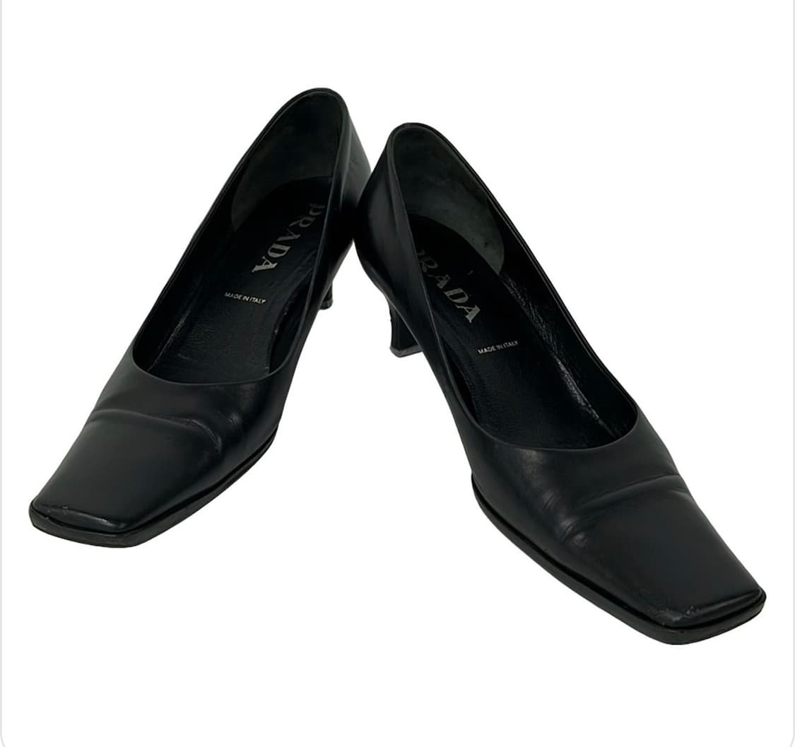 Prada 프라다 펌프스 여성 구두 37 블랙 정품 상품이미지1