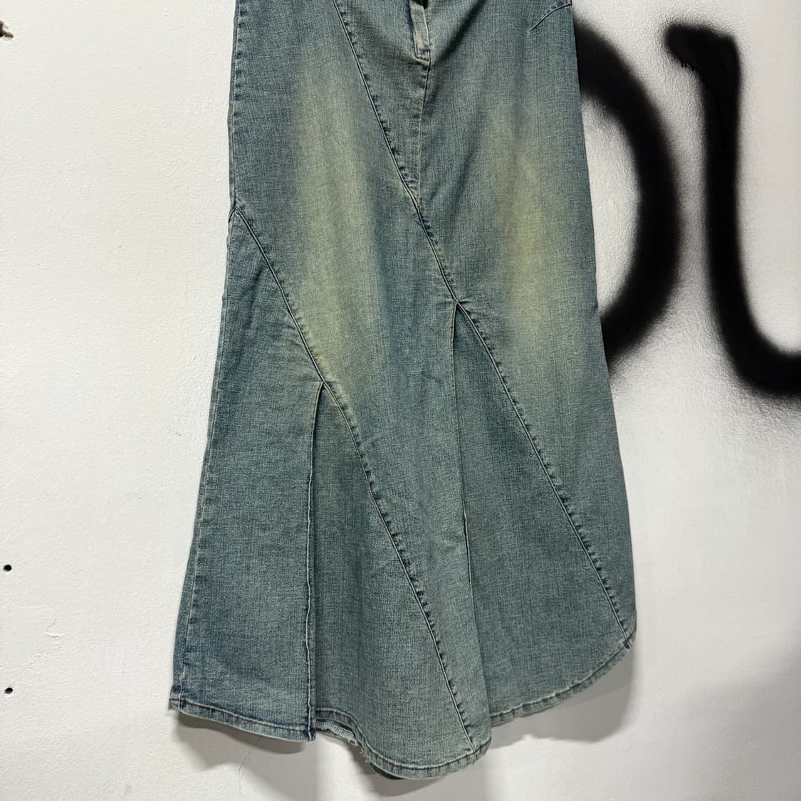 VTG 빈티지 머메이드핏 절개 데님 롱 스커트 상품이미지4