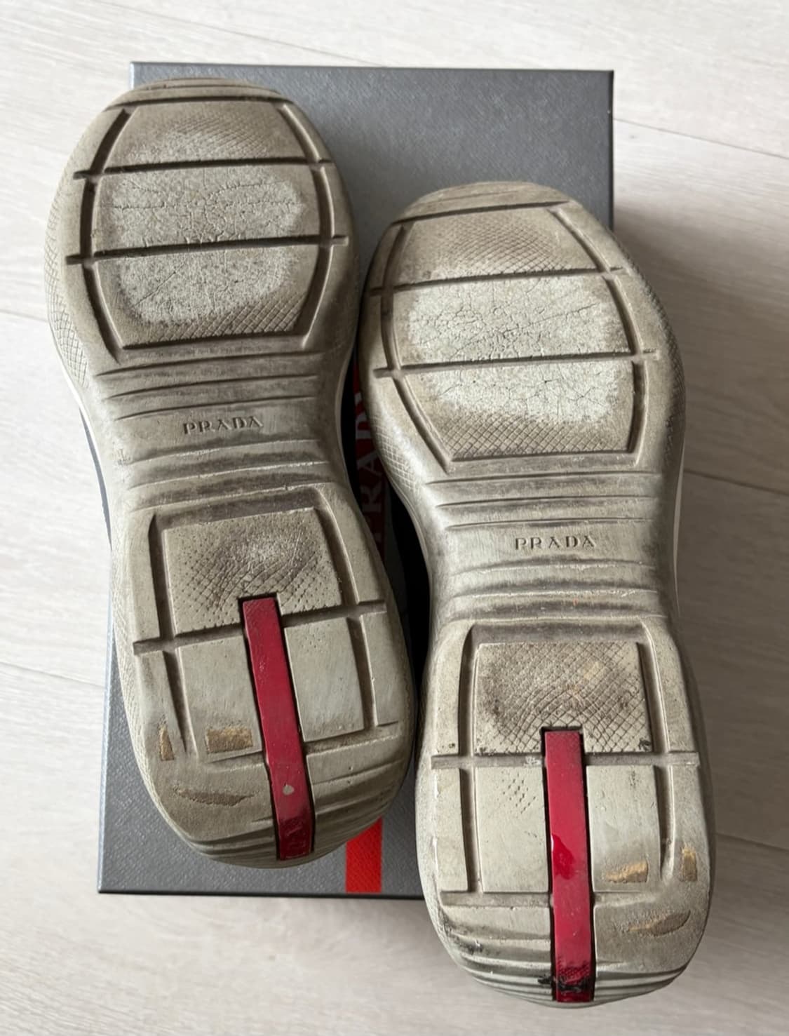 PRADA아메리카컵 스니커즈 무광 네이비 상품이미지7