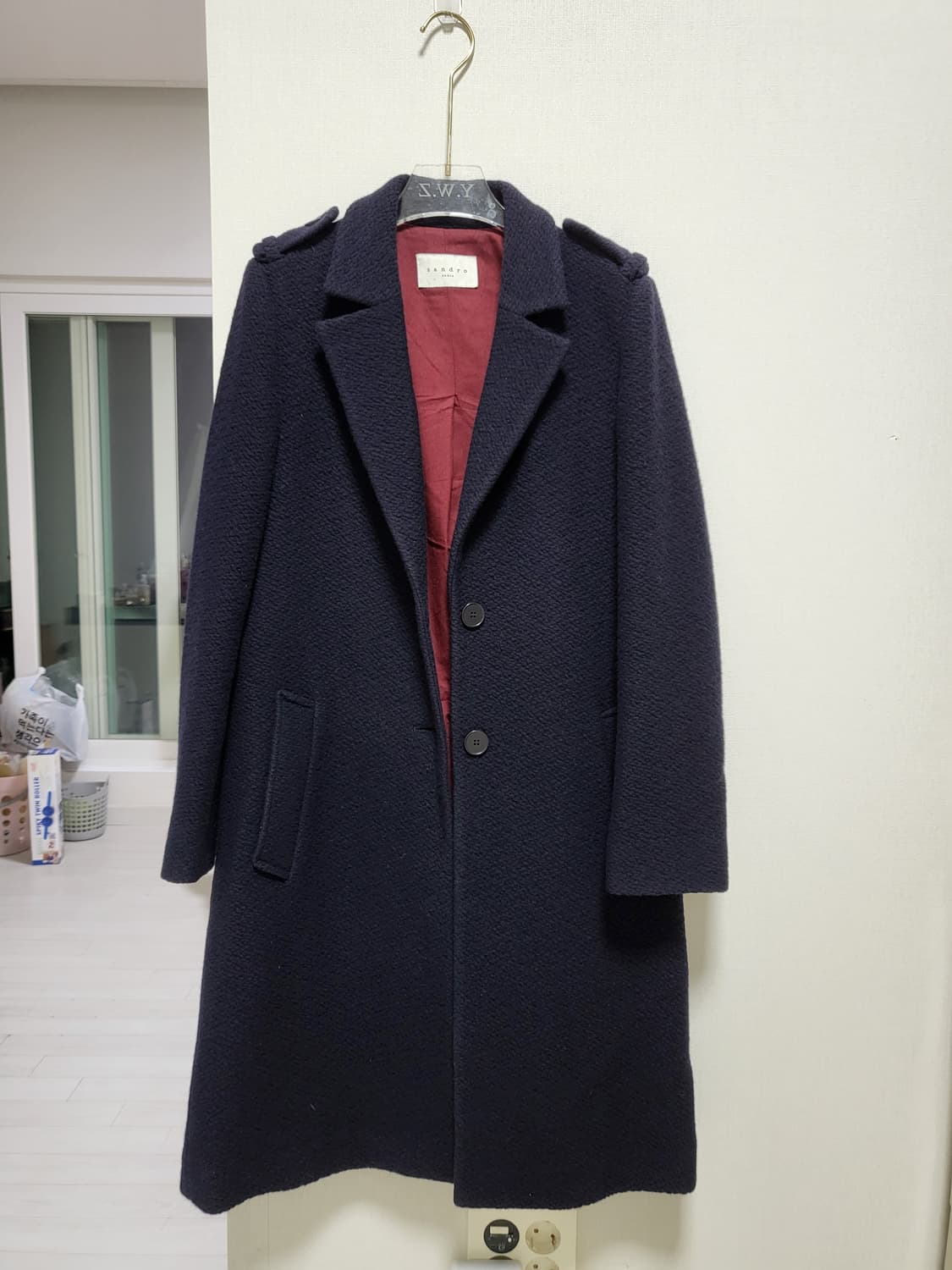 Sandro 네이비 울코트 36 55-66 상품이미지1
