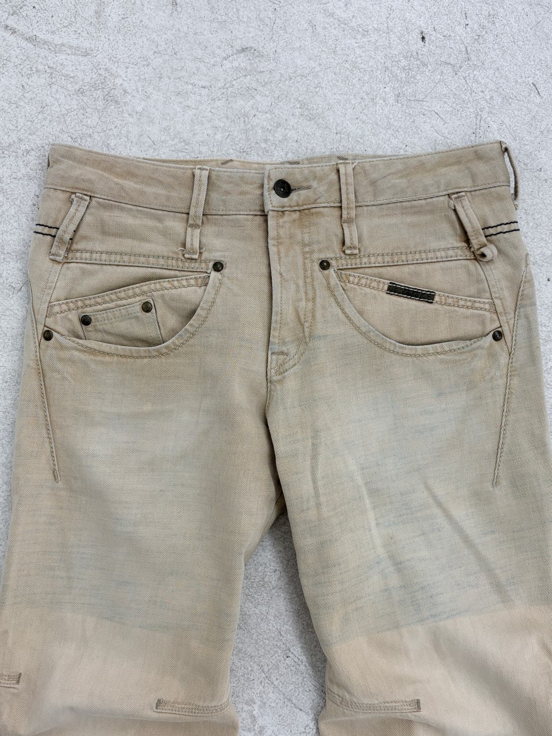 2000‘s 저버드 디스트레스드 닷 데님 팬츠 상품이미지7
