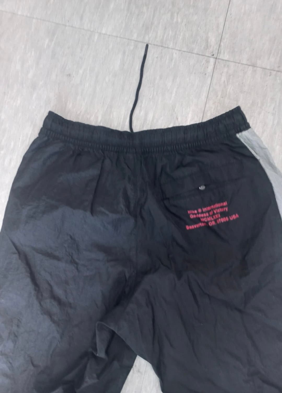 나이키 조거 팬츠 더블 스우시 우븐 블랙 L 상품이미지3