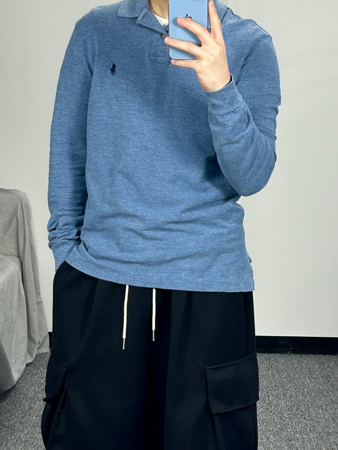 폴로 랄프로렌 더스티블루 긴팔 PK M  상품이미지2