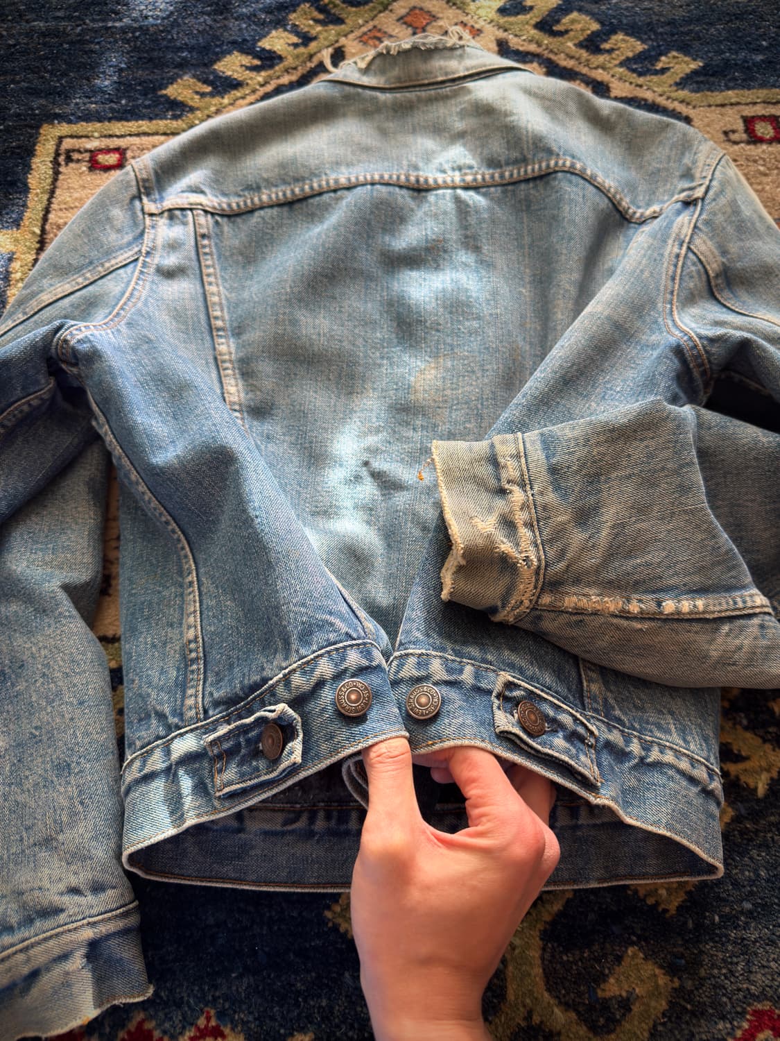 70s USA 리바이스 70505-0317 블랭킷 라이닝 데님자켓 상품이미지8