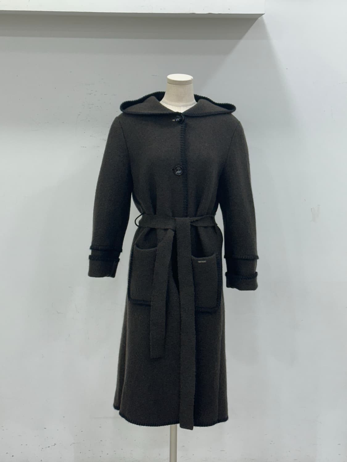 가이거 버진울 후드 코트 상품이미지1