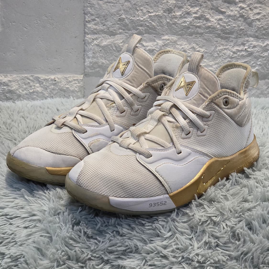 3q-1:Nike PG 3 NASA White/Gold(240)-한정판 상품이미지1