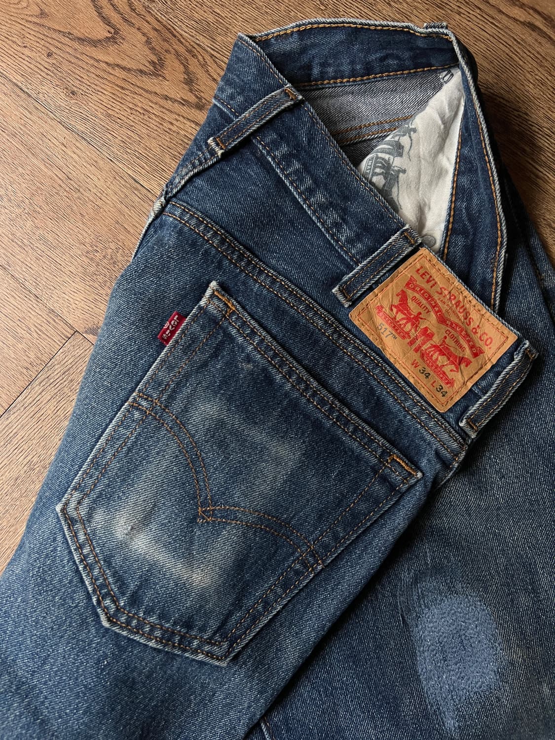 [34]리바이스 517 빈티지 워싱 플레어 데님 팬츠 상품이미지4