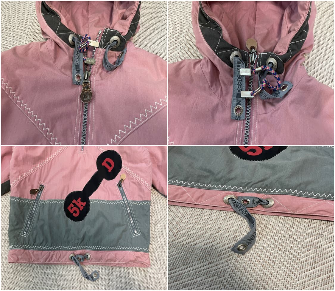 8~90s 데상트 패널 배색 후드 아노락 재킷 J03678 상품이미지8