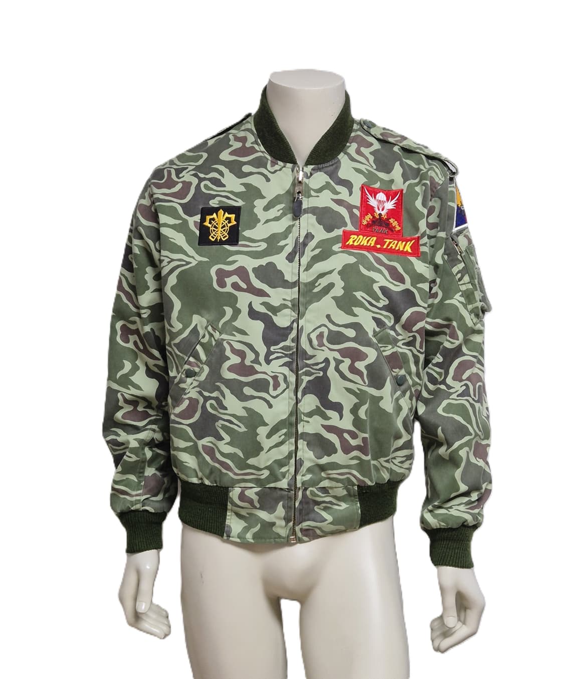 육군 구형 충정무늬 기갑교 전차병 잠바 점퍼 자켓 전투복 (M) 상품이미지1