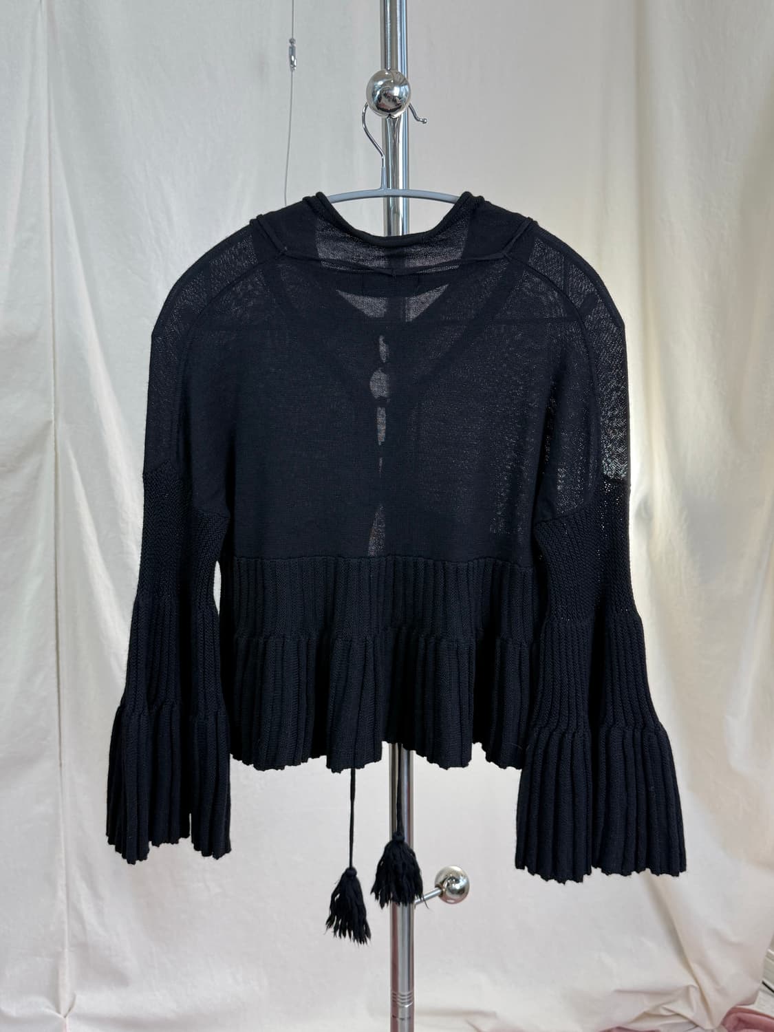 A/T Atsuro Tayama 플리츠 벨 슬리브 니트 가디건 상품이미지6