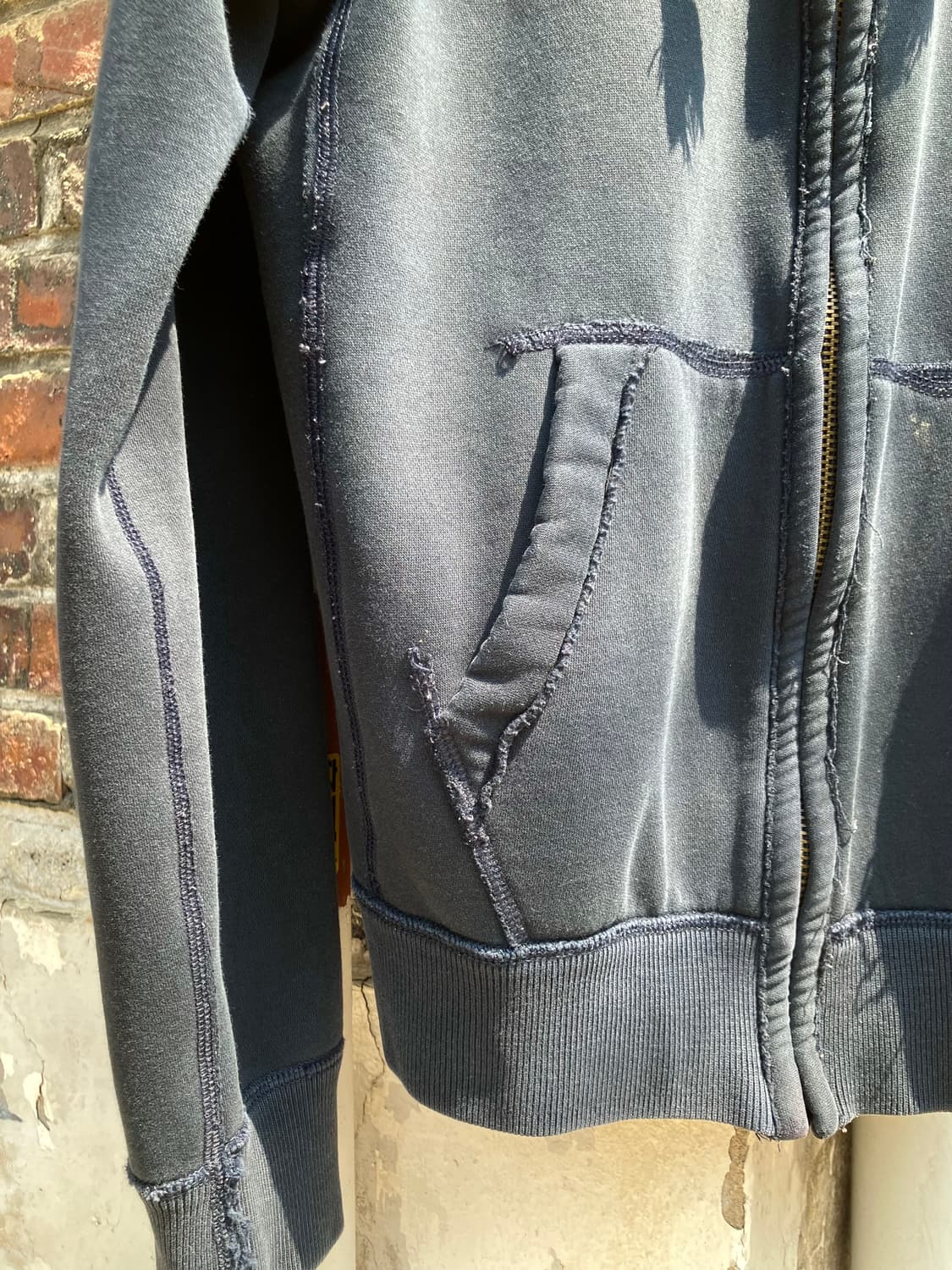 Abercrombie 로고 패치 후드 집업 L 상품이미지3