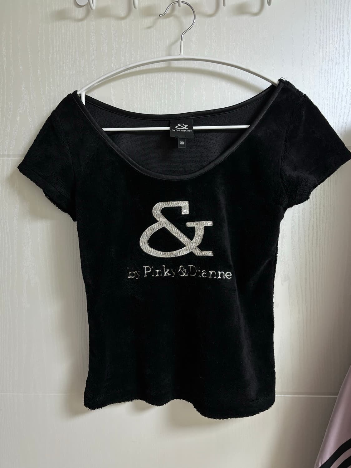 히메갸루 핑키앤다이안 큐빅 퍼 반팔 탑 상품이미지1