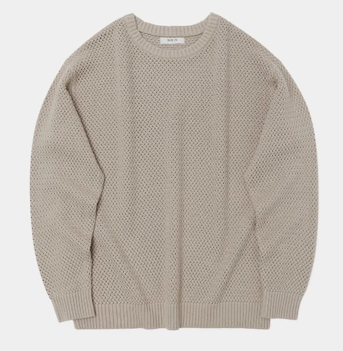 (새제품) 소신 퓨어 코튼 니트 베이지 L 상품이미지1