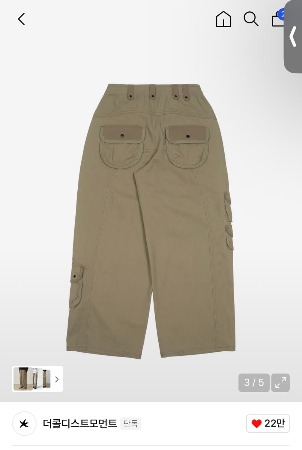 TCM 더콜디스트모먼트 multi cargo pants (beige) 상품이미지3