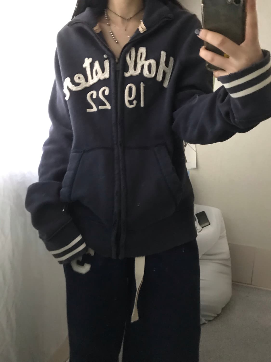 홀리스터 네이비 면집업 상품이미지4