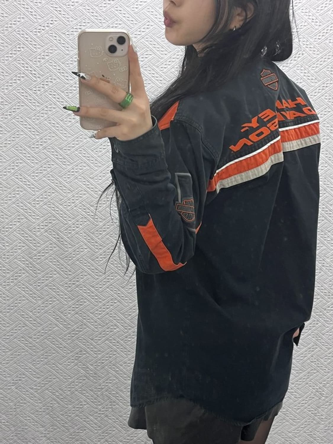 할리 데이비슨 올드스쿨 모터사이클 레이싱 바이커 셔츠 S C08850 상품이미지2