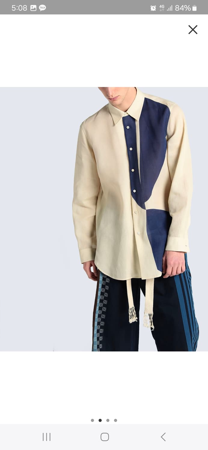 [새제품]질샌더 와시 페이퍼 셔츠 39사이즈 긴팔 Jilsander 상품이미지1