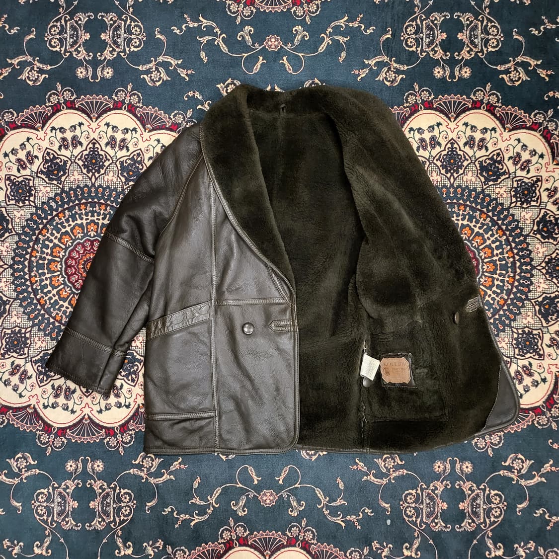 리얼 레더 무스탕 자켓 (L) 상품이미지7